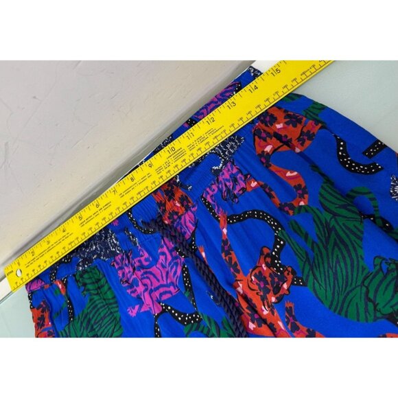Anthropologie Pants Womens Medium M Animal Print Drawstrings Wide Leg Boho - Picture 5 of 10